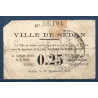 Bon ville Sedan 25 centimes, AB, 15.9.1915 Pirot 08-274 Billet