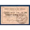 Bon région Rimogne 25 centimes, TTB, 26.4.1917 Pirot 08-202 Billet
