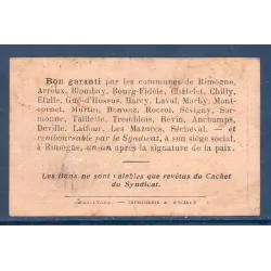 Bon région Rimogne 25 centimes, TTB, 26.4.1917 Pirot 08-202 Billet