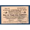 Bon région Rethel 25 centimes, Sup, 21.4.1917 Pirot 08-172 Billet