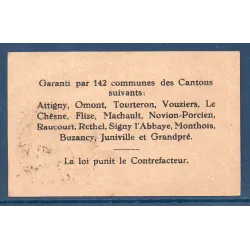Bon région Poix-Terron 25 centimes, Spl, 05.1917 Pirot 08-144 Billet