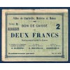 Bon ville Charleville, Mézières et Mohon 2 francs, TB, 3.7.1915 Pirot 08-102 Billet