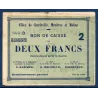 Bon ville Charleville, Mézières et Mohon 2 francs, TB, 3.7.1915 Pirot 08-102 Billet