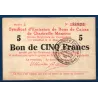 Bon ville Charleville et Mézières 5 francs, TB, 11.3.1916 Pirot 08-91 Billet
