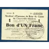Bon ville Charleville et Mézières 1 franc, TTB, 11.3.1916 Pirot 08-89 Billet