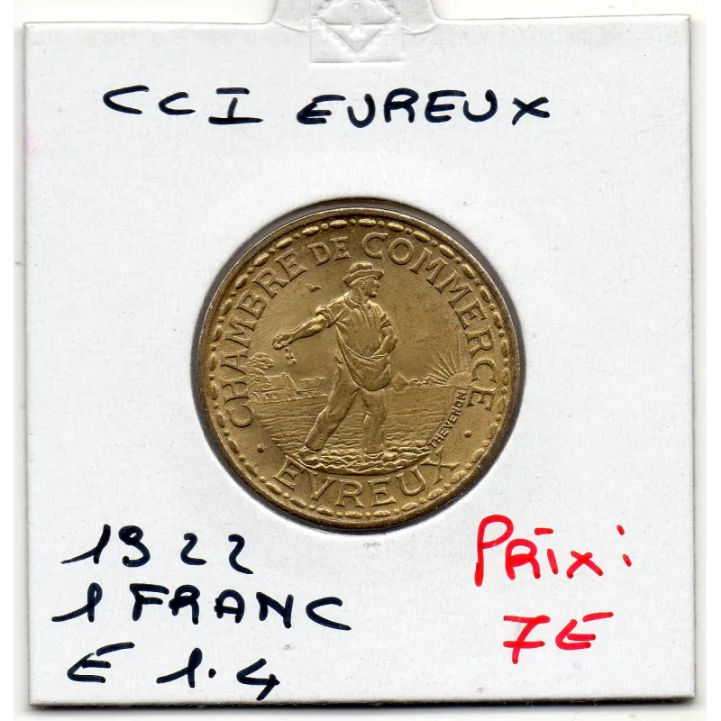 Evreux 1 franc 1922 Spl de la chambre de commerce
