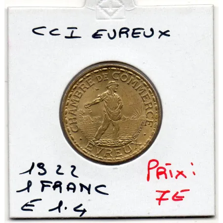 Evreux 1 franc 1922 Spl de la chambre de commerce