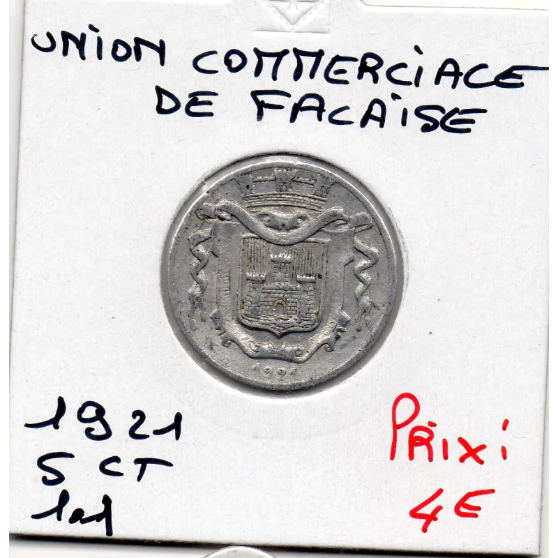 Falaise 5 centimes union Commerciale, 1921 TTB