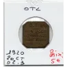Lyon 20 centimes OTL Omnibus Tramway Lyonnais, 1920 TTB
