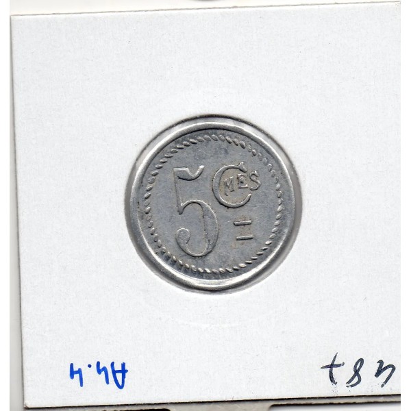 Lyon 5 centimes Grande laiterie St François R. Leynaud, TTB