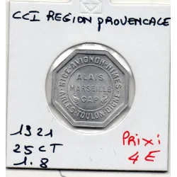 Région Provençale 25 centimes de la chambre de commerce 1921 Spl