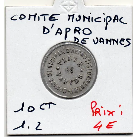 Vanves 10 centimes Comité municipal d'approvisionnement, TTB