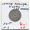 Vanves 10 centimes Comité municipal d'approvisionnement, TTB