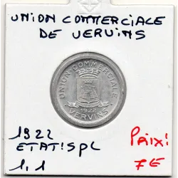 Vervins 10 centimes Union commerciale 1922, Spl