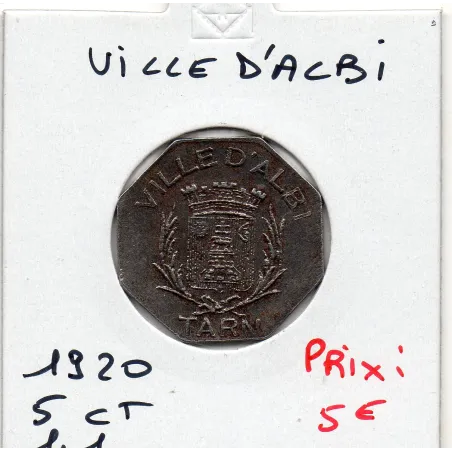 Albi 5 centimes Ville, 1920 Sup
