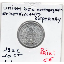 Epernay 10 centimes Unions des commercants détaillants, 1922 Spl