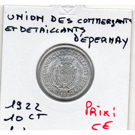 Epernay 10 centimes Unions des commercants détaillants, 1922 Spl