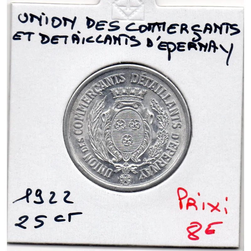 Epernay 25 centimes Unions des commercants détaillants, 1922 FDC