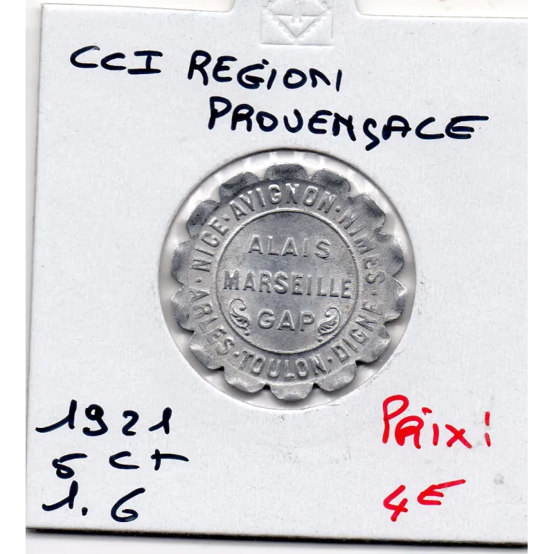 Région Provençale 5 centimes 1921 Spl de la chambre de commerce