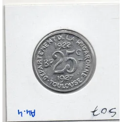 Toulouse 25centimes union Latine du Sud Ouest, 1922-1927 Spl