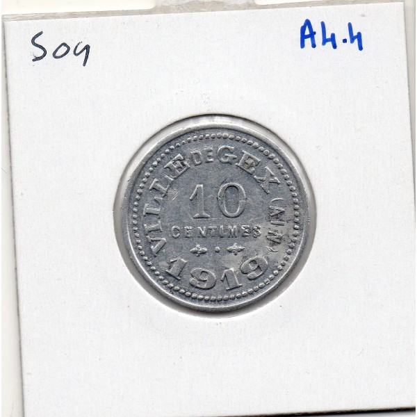 Gex 10 centimes Ville, 1919 Spl