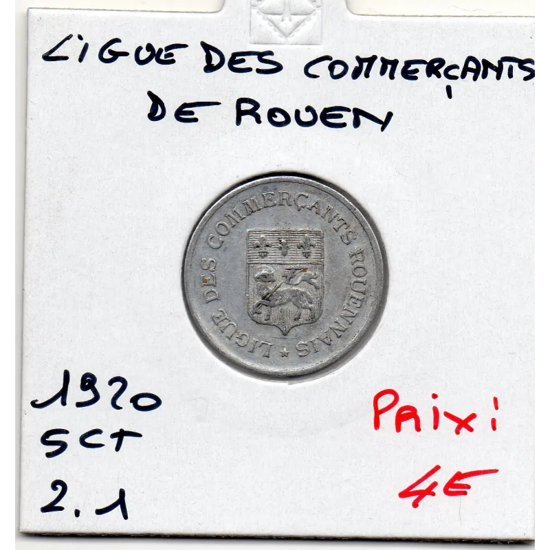 Rouen 5 centimes Ligue des commerçant, 1920 Sup