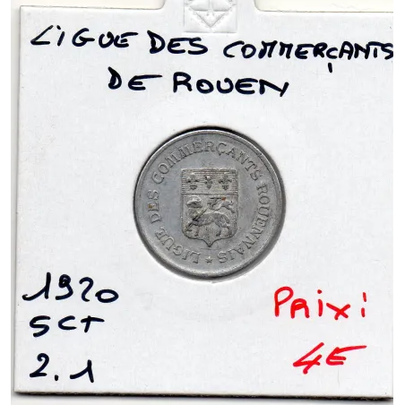 Rouen 5 centimes Ligue des commerçant, 1920 Sup
