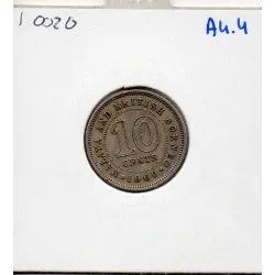 Malaya et borneo 10 cents 1960 TTB+, KM.2 Elizabeth II