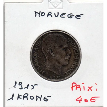 Norvège 1 Krone 1915 TTB, KM.369 Haakon VII