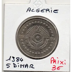 Algérie 5 dinars 1984 Sup KM.114 30 ans révolution