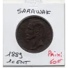 Sarawak 1 cent 1889 TTB, KM.6 Charles Brooke Rajah