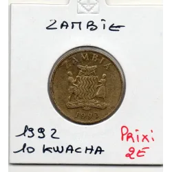 Zambie 10 kwacha 1992 TTB, KM.32 Rhinoceros