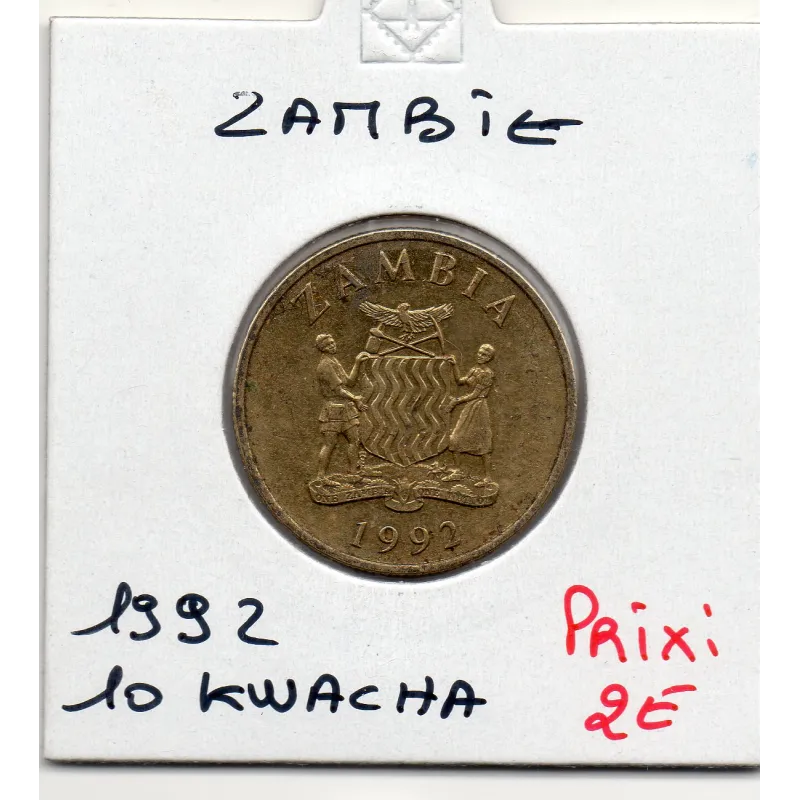 Zambie 10 kwacha 1992 TTB, KM.32 Rhinoceros