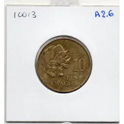 Zambie 10 kwacha 1992 TTB, KM.32 Rhinoceros