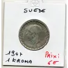 Suède 1 krona 1947 Sup, KM.814 Gustaf V