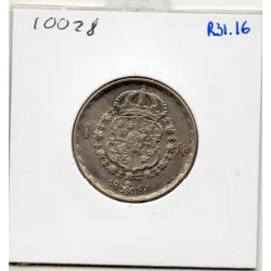 Suède 1 krona 1947 Sup, KM.814 Gustaf V