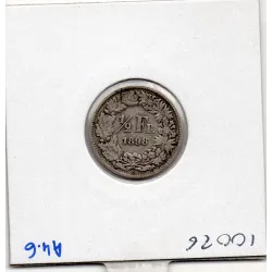 Suisse 1/2 franc 1898 TB, KM.23