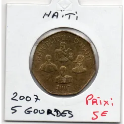 Haiti 5 gourdes 2007 Sup, KM.156 Héros indépendance
