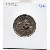 Singapour 50 cents 1982 Sup, KM.53 Blason haut