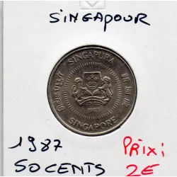 Singapour 50 cents 1982 Sup, KM.53 Blason haut