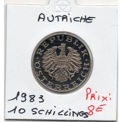 Autriche 10 Schilling 1983 BE proof FDC, KM.2918 femme de basse Autriche