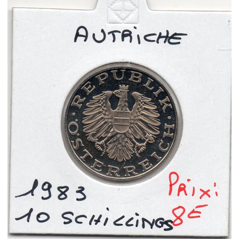 Autriche 10 Schilling 1983 BE proof FDC, KM.2918 femme de basse Autriche