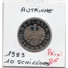 Autriche 10 Schilling 1983 BE proof FDC, KM.2918 femme de basse Autriche