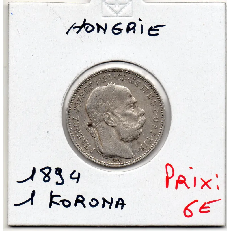 Hongrie 1 Korona 1894 TTB, KM.484 François-Joseph