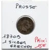 Prusse 1 silbergroschen 1870 B TTB KM 485 Wilhelm 1er