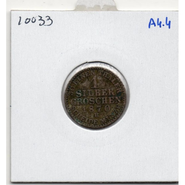Prusse 1 silbergroschen 1870 B TTB KM 485 Wilhelm 1er