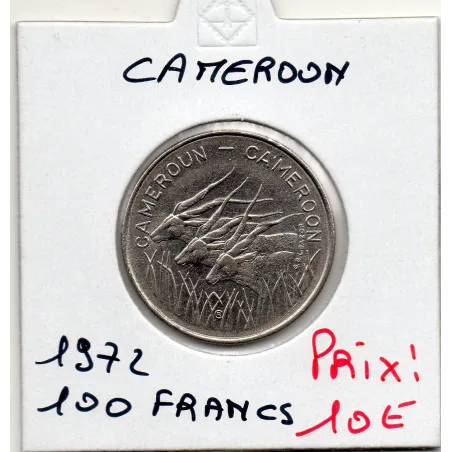 Cameroun 100 francs 1972 Sup, KM.16 Antilopes