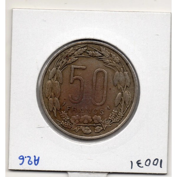 Afrique centrale equatoriale 50 francs 1963 TTB KM.3 Gabon congo Tchad