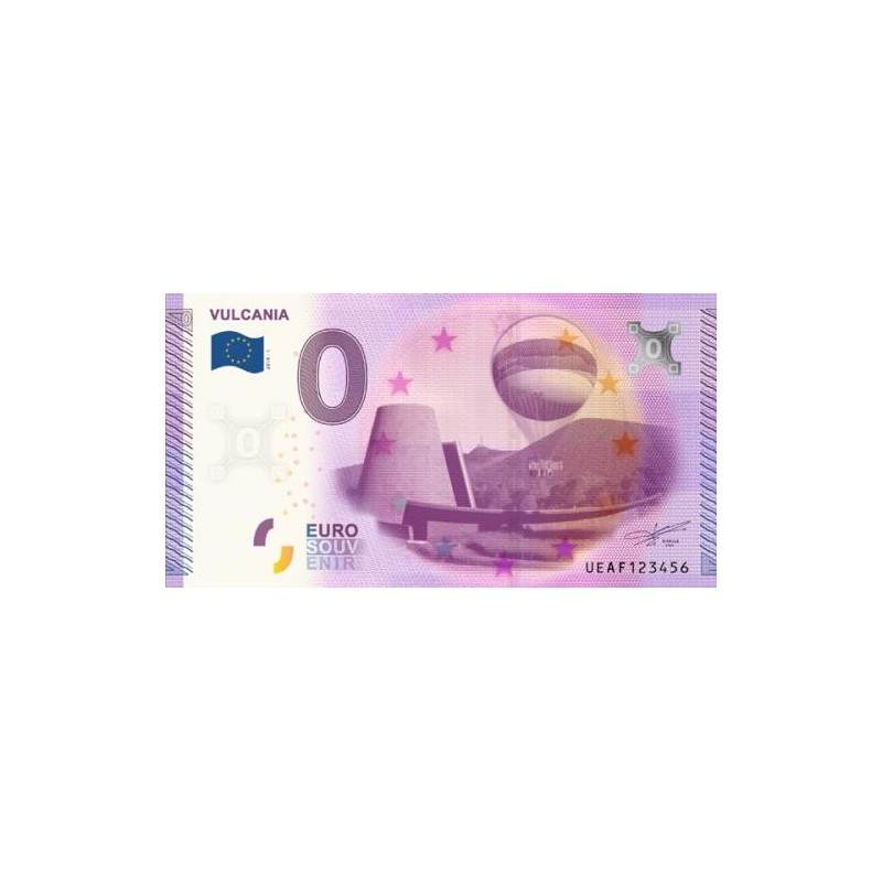 Billet souvenir Vulcania 0 euro touristique 2015