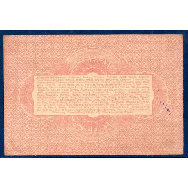 Bon intercommunaux Montmédy 5 francs, TTB, 24.5.1917 Pirot 55-08 Billet